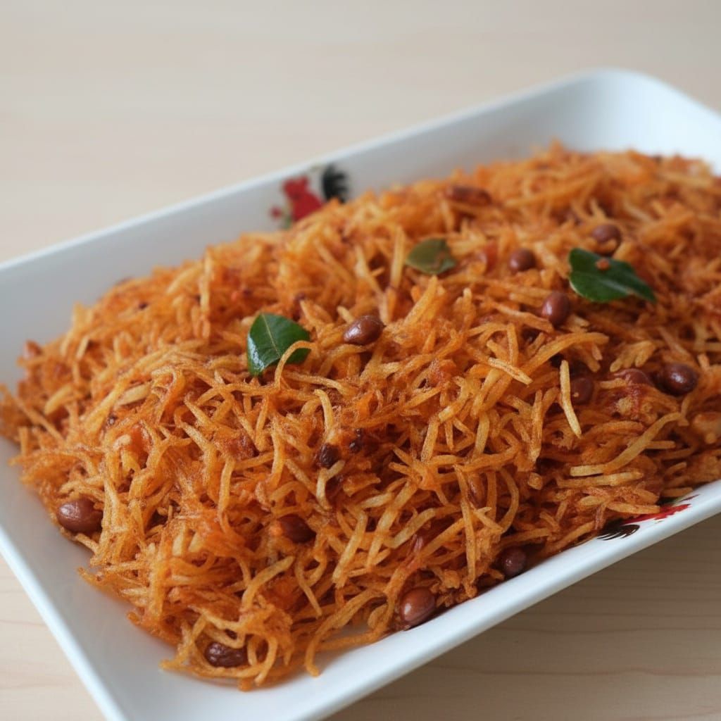 

kentang mustopa/kering kentang pedas manis gurih orijinal daun jeruk,ada tambahan kacang 100 gr