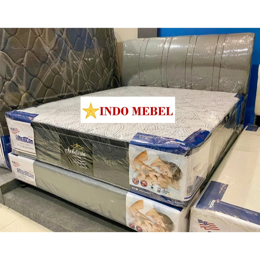 Kasur Springbed American Andalusia Pillow Top POCKET SPRING ( Matras ONLY ) Promo Murah Ready Makass