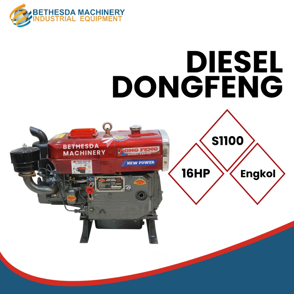 Diesel Dongfeng 16 HP / 16 PK S 1100 Engkol Penggerak Diesel