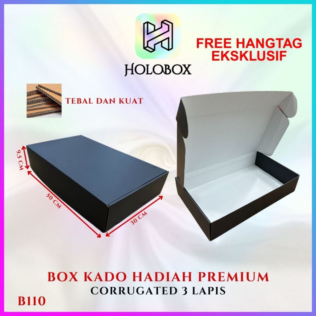 

Box Kado Polos / Box Hampers / Box Packaging / Kotak Hadiah Jumbo / Gift Box / 50x30x9.5 / B110