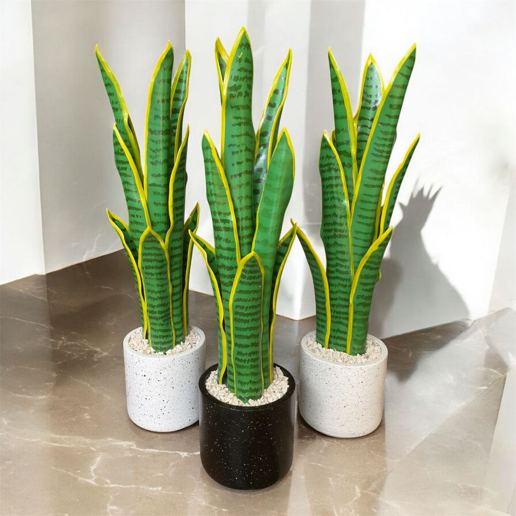 Tanaman Artifisial Lidah Mertua (Sanseviera) – Tinggi Fullset 80cm - LM
