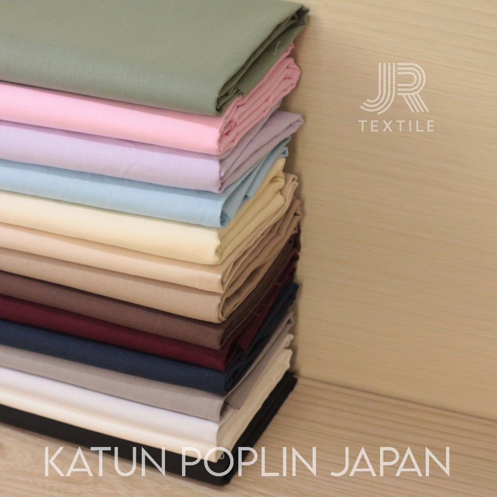 Kain Katun Poplin Japan / Poplin Jepang – Bahan Premium untuk Kemeja, Dress, Blouse, Atasan, Gamis b