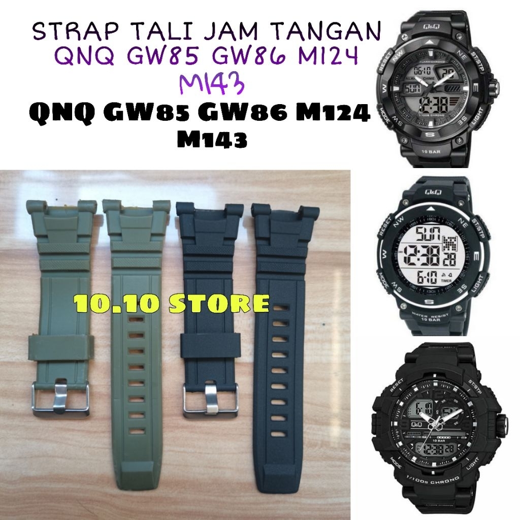 Strap Tali Jam Tangan QQ Q&Q QNQ GW86 GW 86  GW 86J GW86J GW85 GW 85 GW 85J GW85J M124 M 124 M 124J 