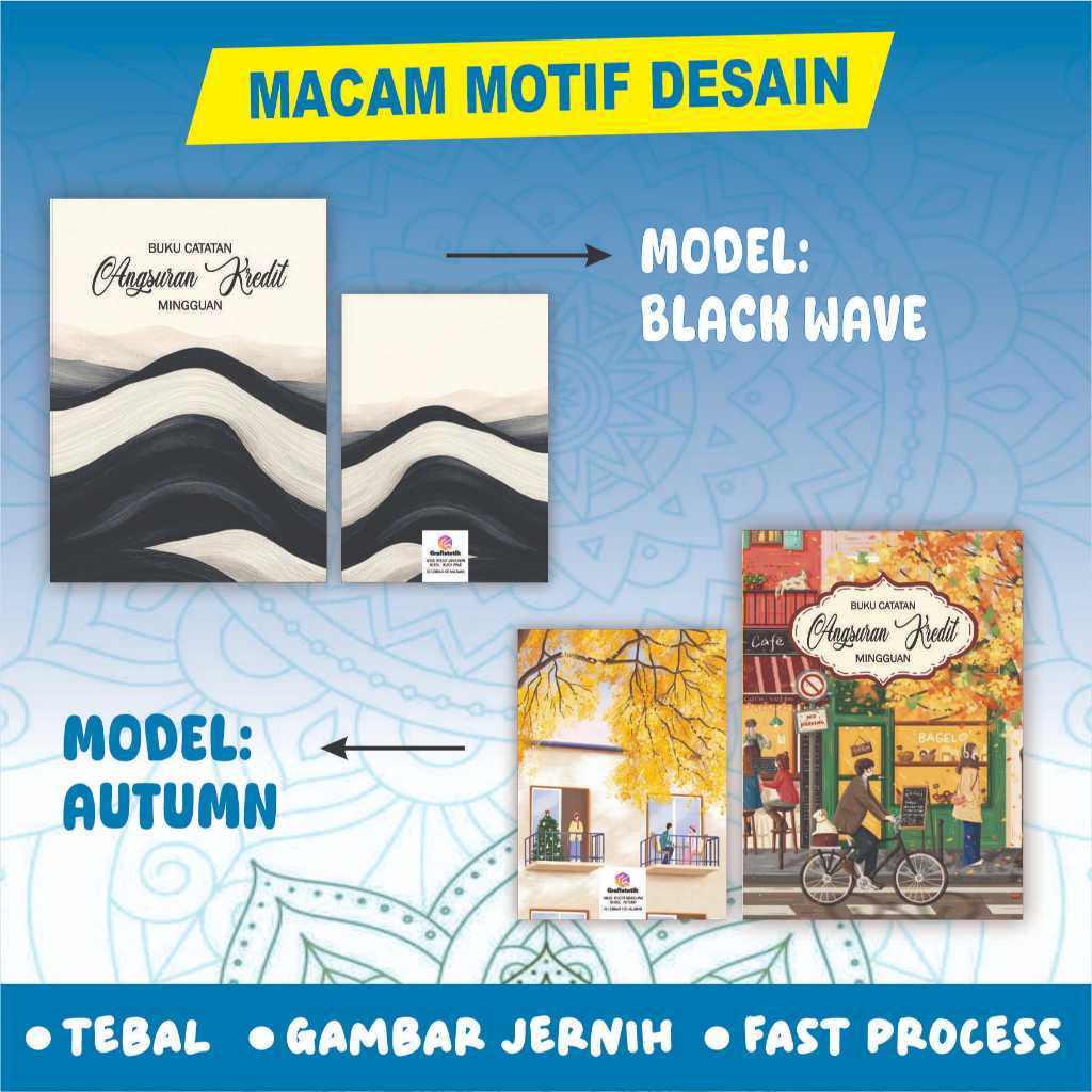 

BUKU CATATAN ANGSURAN MINGGUAN BY GRAFISTETIK