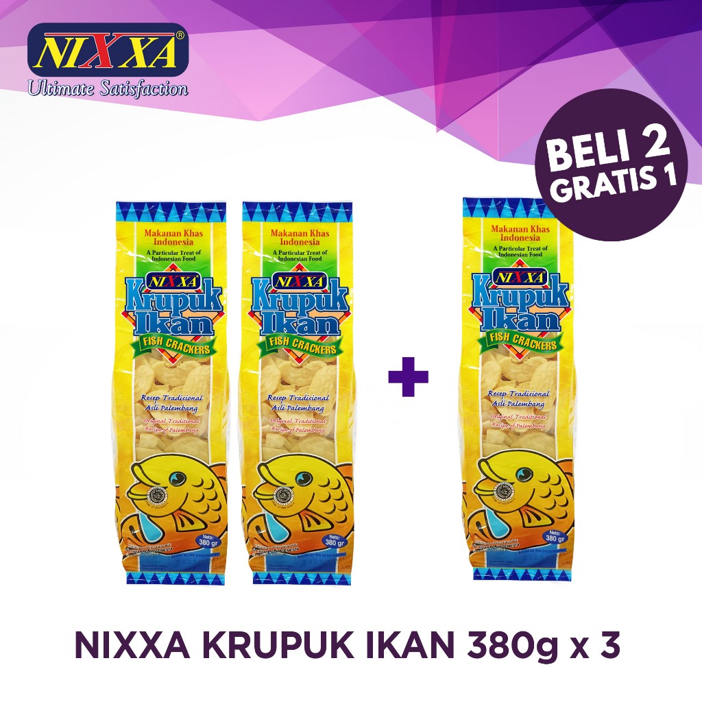

BELI 2 GRATIS 1 Kerupuk Nixxa Ikan 380gr / Kerupuk PAG Shop / Kerupuk Nixxa Ikan / Kerupuk Ikan