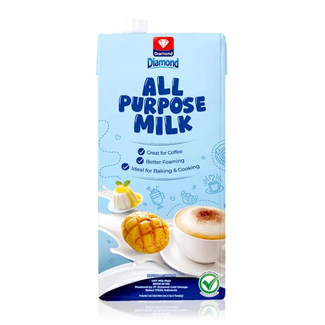 

Diamond UHT Milk All Purpose 1 L – Susu Serbaguna untuk Baking, Masak & Minum