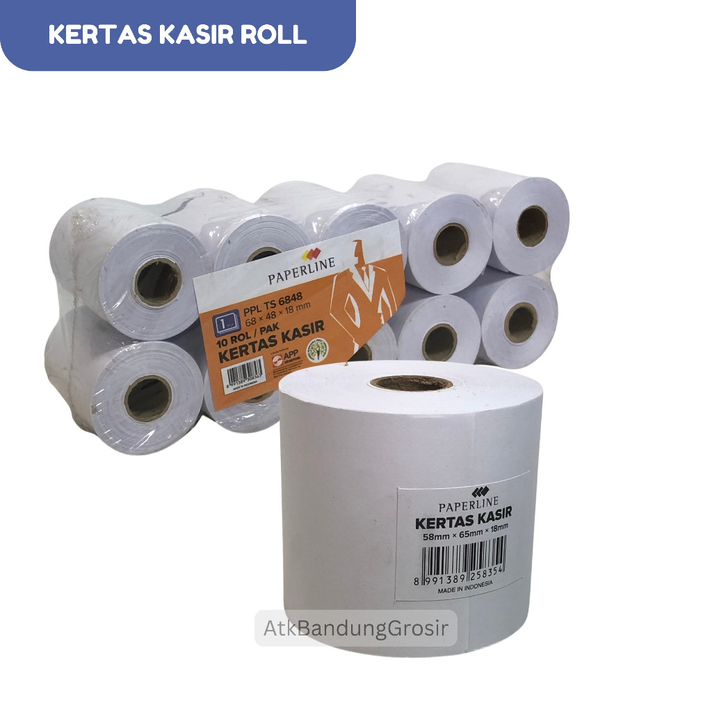 

Kertas Kasir Roll Paperline 3 Ukuran TS 6848 / 6865 / 5865 - SATUAN