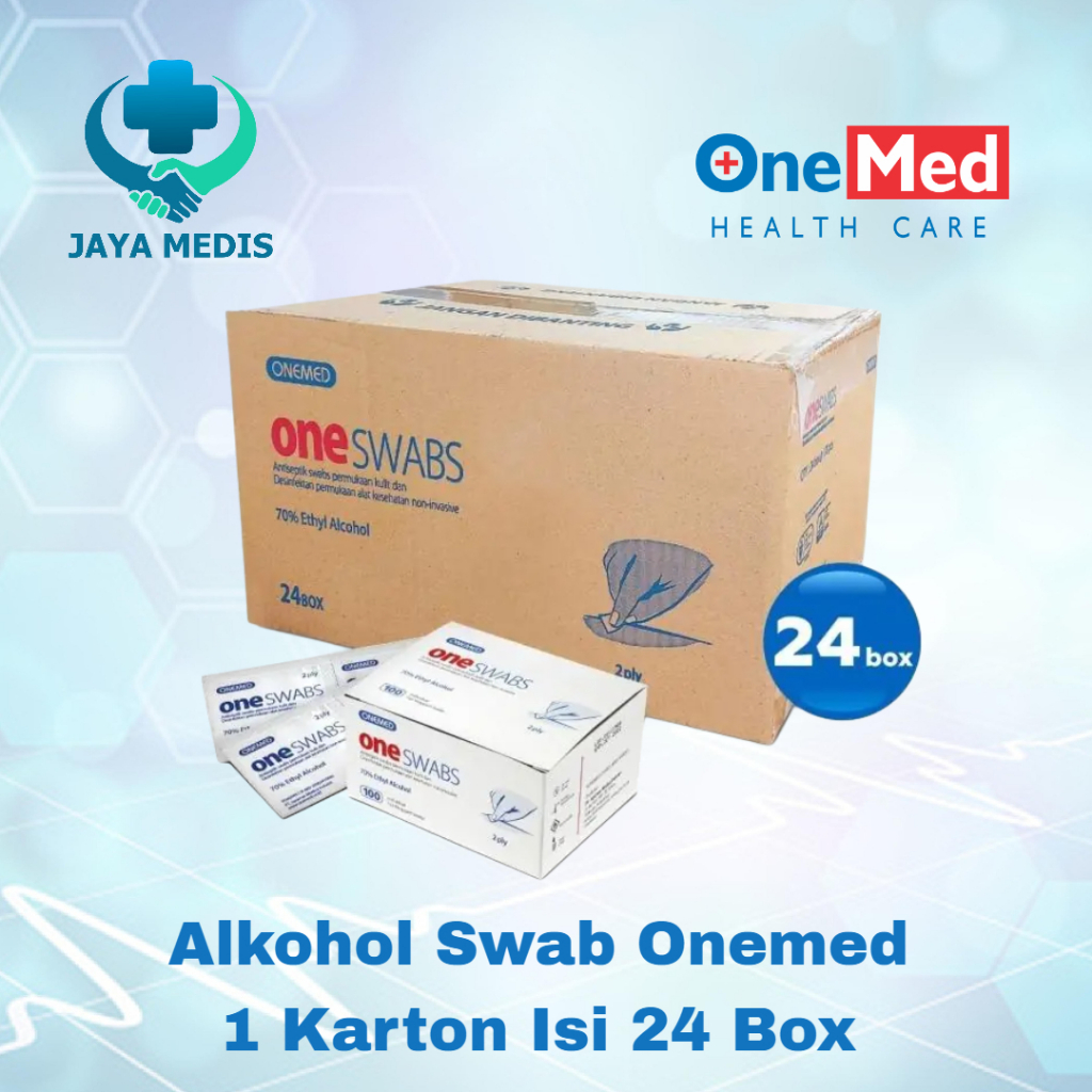 OneSwab Tissue Alkohol swab tisu swab Onemed Karton Isi 24 Box