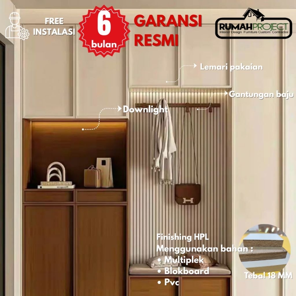 LEMARI PAKAIAN AESTHETIC CUSTOM | LEMARI PAKAIAN | LEMARI CUSTOM