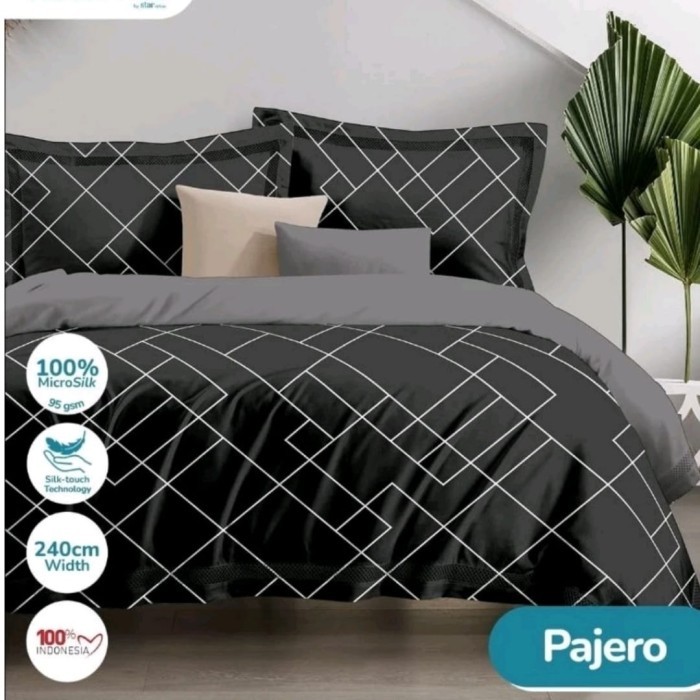Sprei Set Bed Cover / Bedcover Set PAJERO HITAM 180X200/160X200/140X200/100X200/90X200/200X200