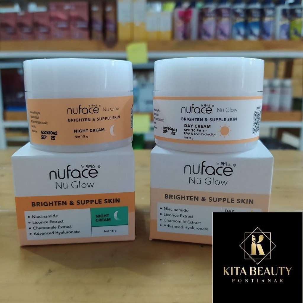 NuFace Nu Glow Brighten & Supple Skin Day Cream | Night Cream 15 g