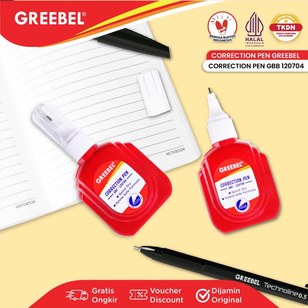 

TBMO GREEBEL Correction Pen Penghapus Pulpen Cair (GBC 120704) / Tipe X/ Tip X Cepat Kering