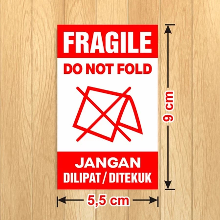 

Stiker Label Jangan Dilipat Ditekuk 9 x 5,5cm Sticker Label Fragile