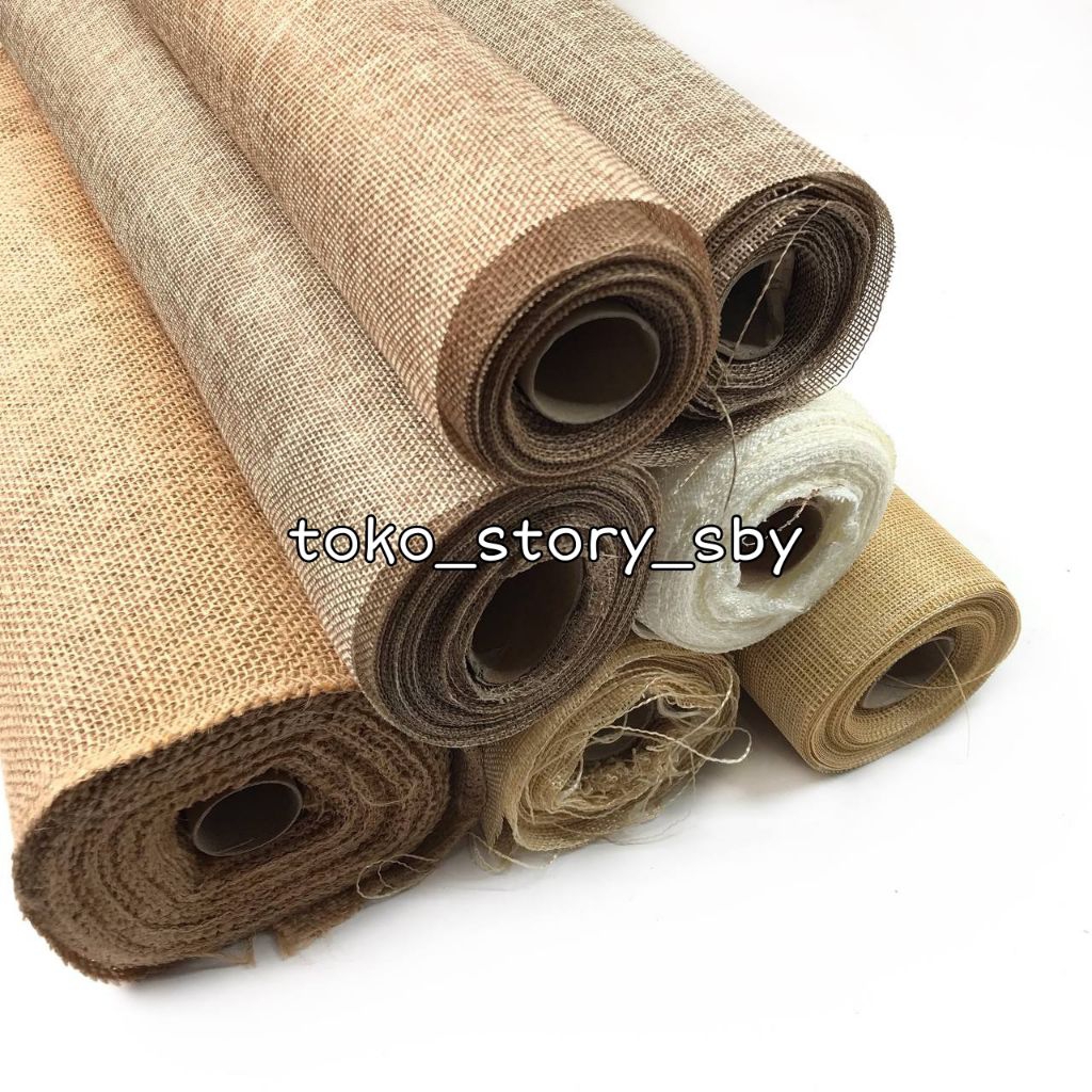 1 roll (10 Yard) - Kain Goni Halus/Goni Sintetis/Property Foto Dekor Mahar/Bahan DIY Mahar
