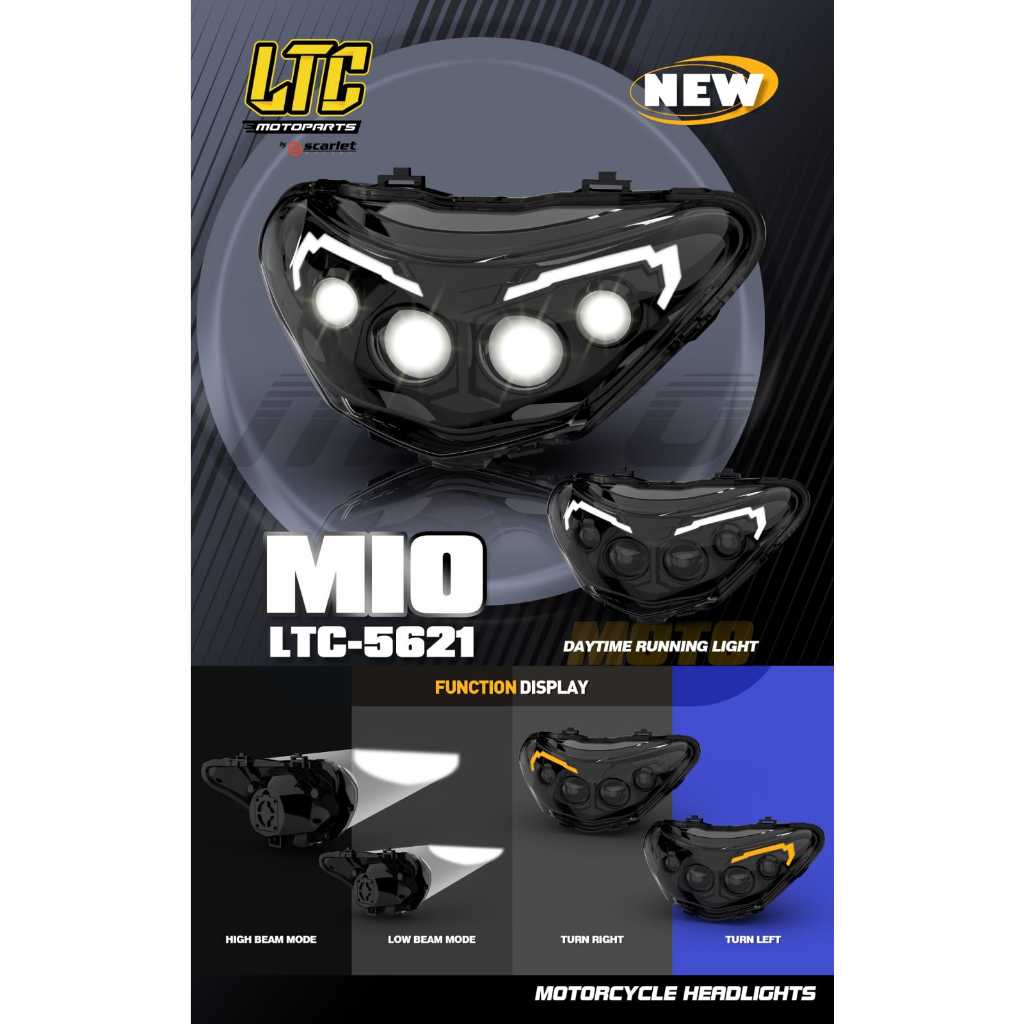 LAMPU DEPAN HEADLAMP LED DAYMAKER MIO SMILE 5621 LTC