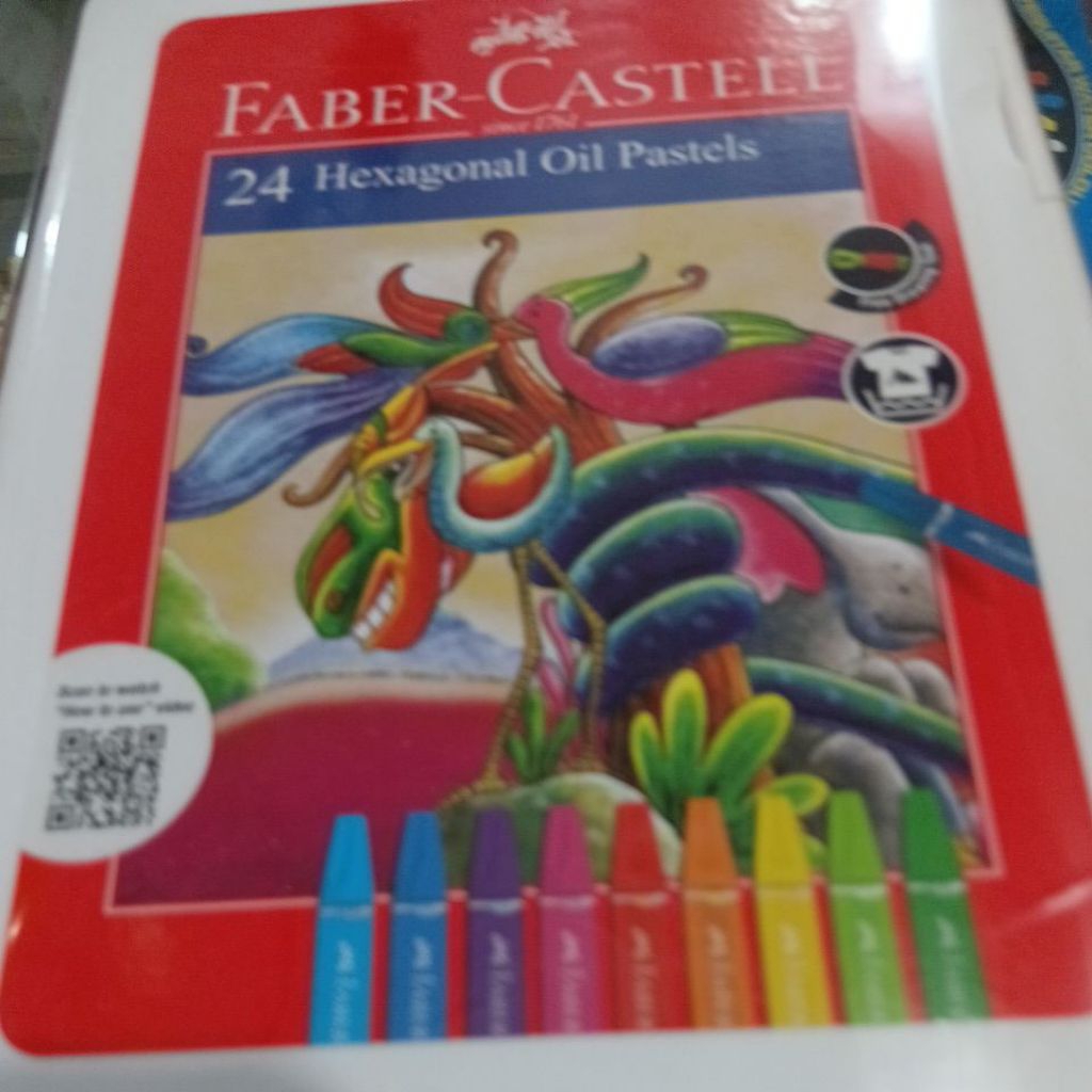 

Hexagonal oil pastel 24 warna faber castel