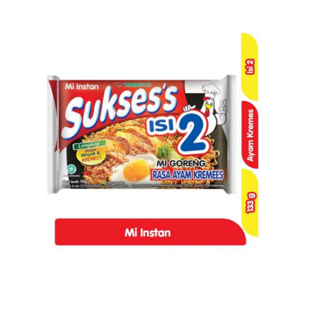 

Sukses’s Isi 2 Mi Instan Goreng Ayam Kremees 133 g