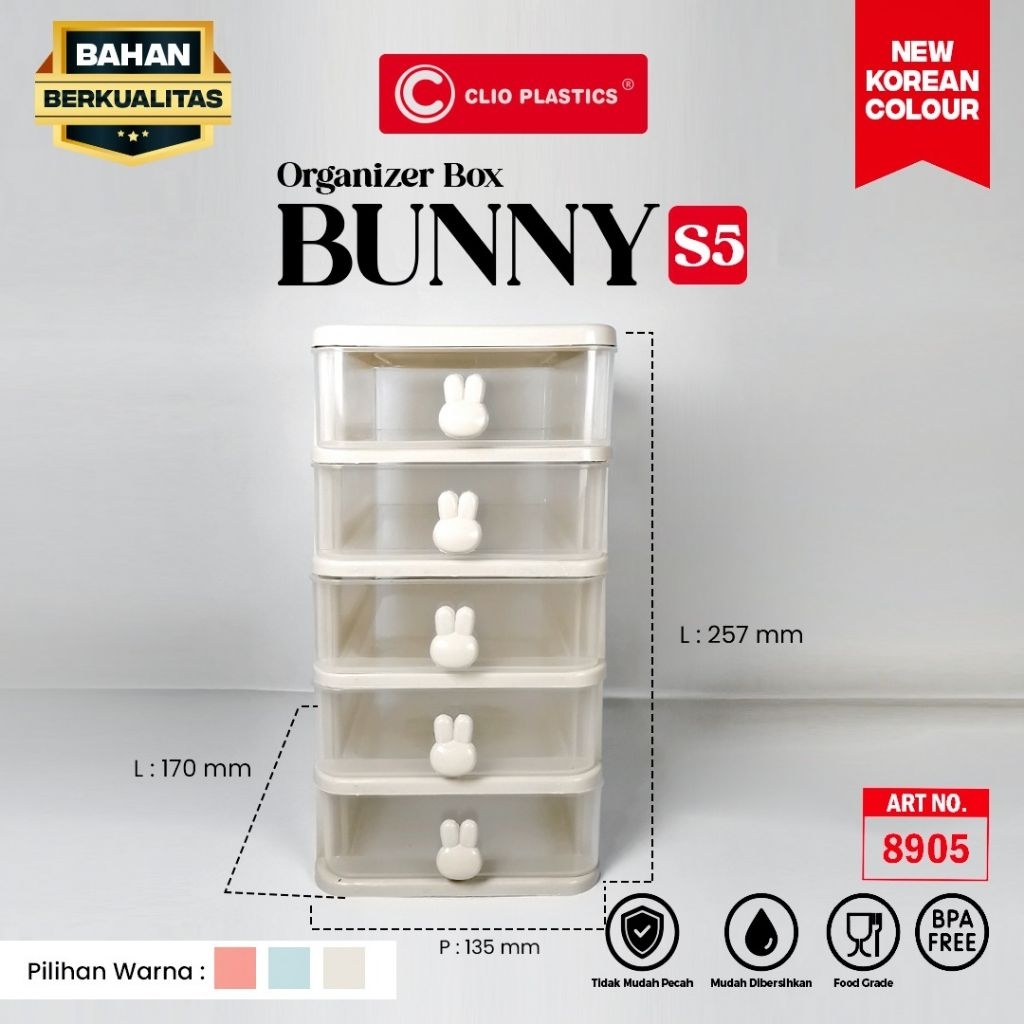 rak susun countener( organizer box Bunny susun 5)