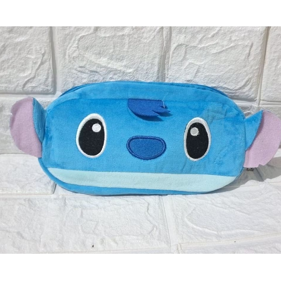 

tempat pensil pena stitch bahan boneka bulu lembut pouch kosmetik karakter stitch disney