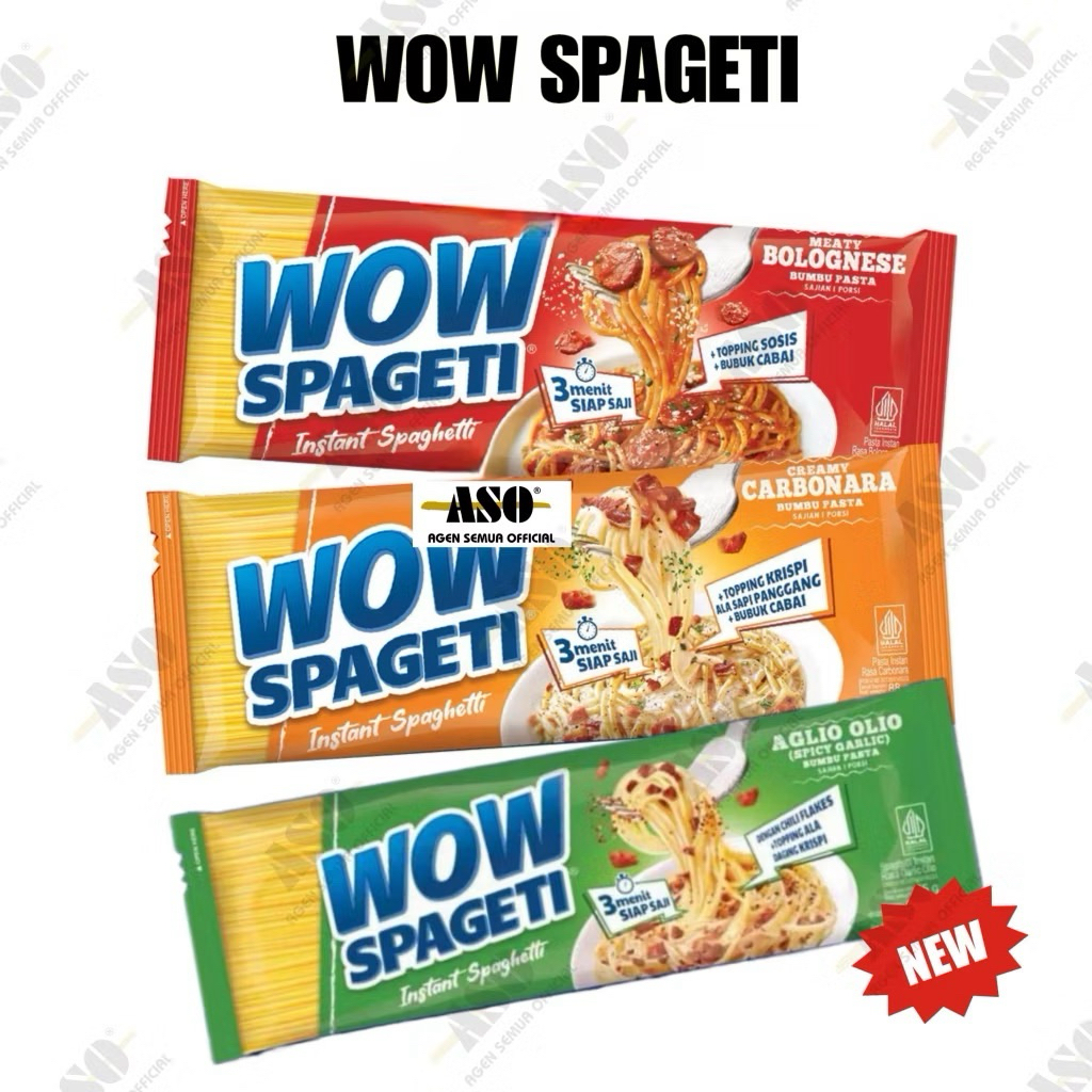

MIE WOW SPAGETI BOLOGNESE CALBONARA AGLIO OLIO 84gr