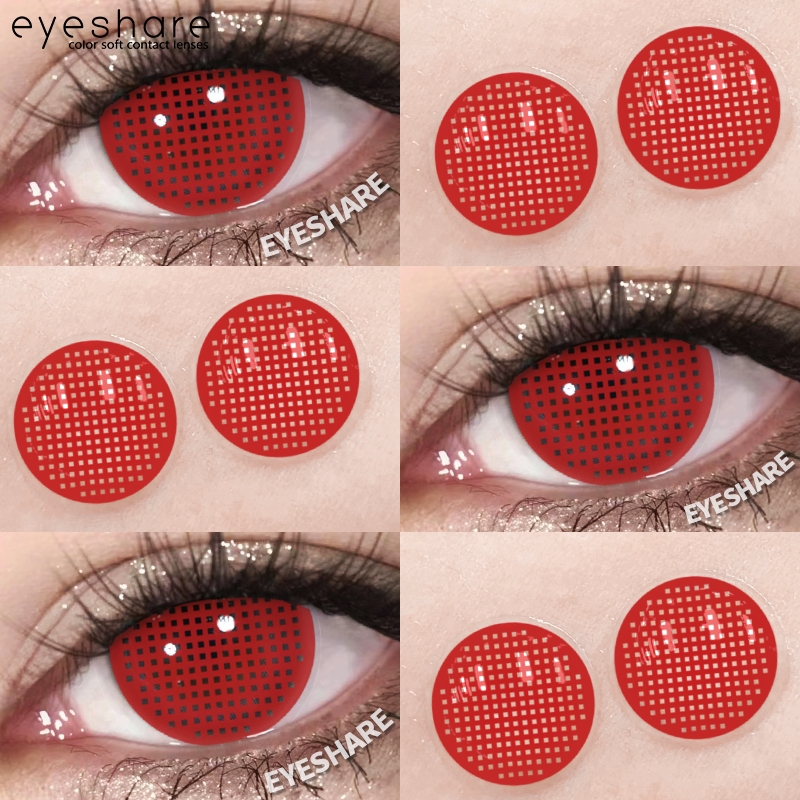 (COD) Softlens Cosplay RED MESH soflens red soflen Ungu Cantik Big Eyes Efek Halloween softlens norm