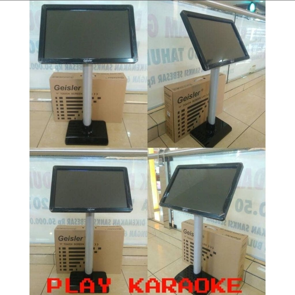 GEISLER Monitor Touch Screen 19 Inch Bisa PC Dan Player Karaoke