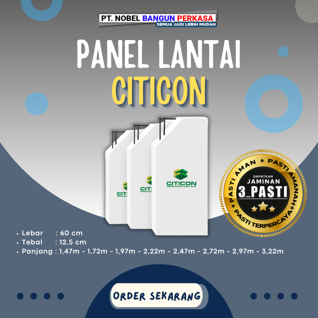 Panel lantai Citicon - Pengganti Cor Dak Konvensional