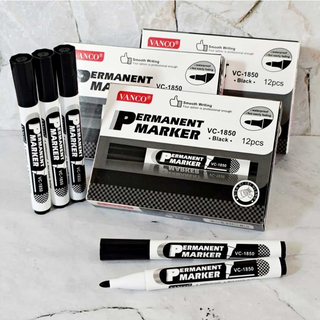 

SELUSIN ( 12 PCS ) Spidol Permanen Vanco / Montana Permanent Marker Vanco / Montana