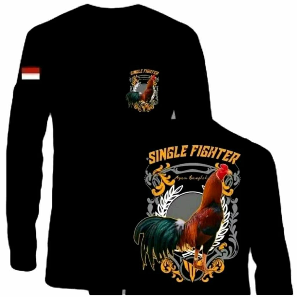KAOS LENGAN PANJANG SINGLE FIGHTER AYAM JAGO
