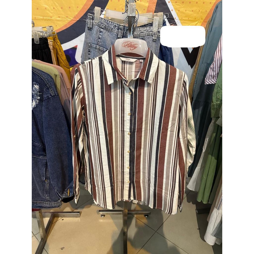 Salur Shirt - RILLEY , Pakaian Wanita