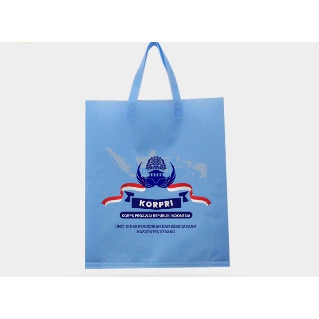 

Tas HLS Ukuran 38 x 45 sablon 3 warna 1 sisi