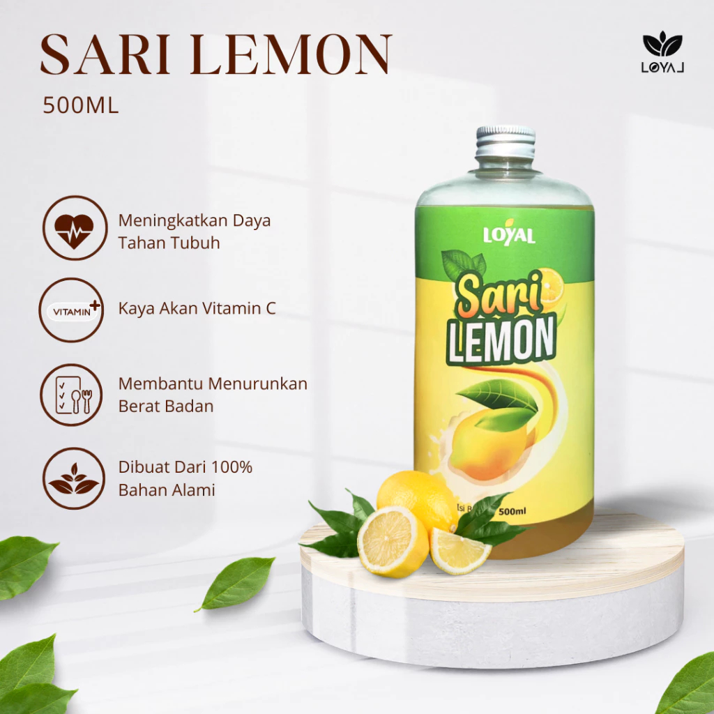 

Loyalnest Sari Lemon 500 ML Pure Lemon Fresh 100% Asli