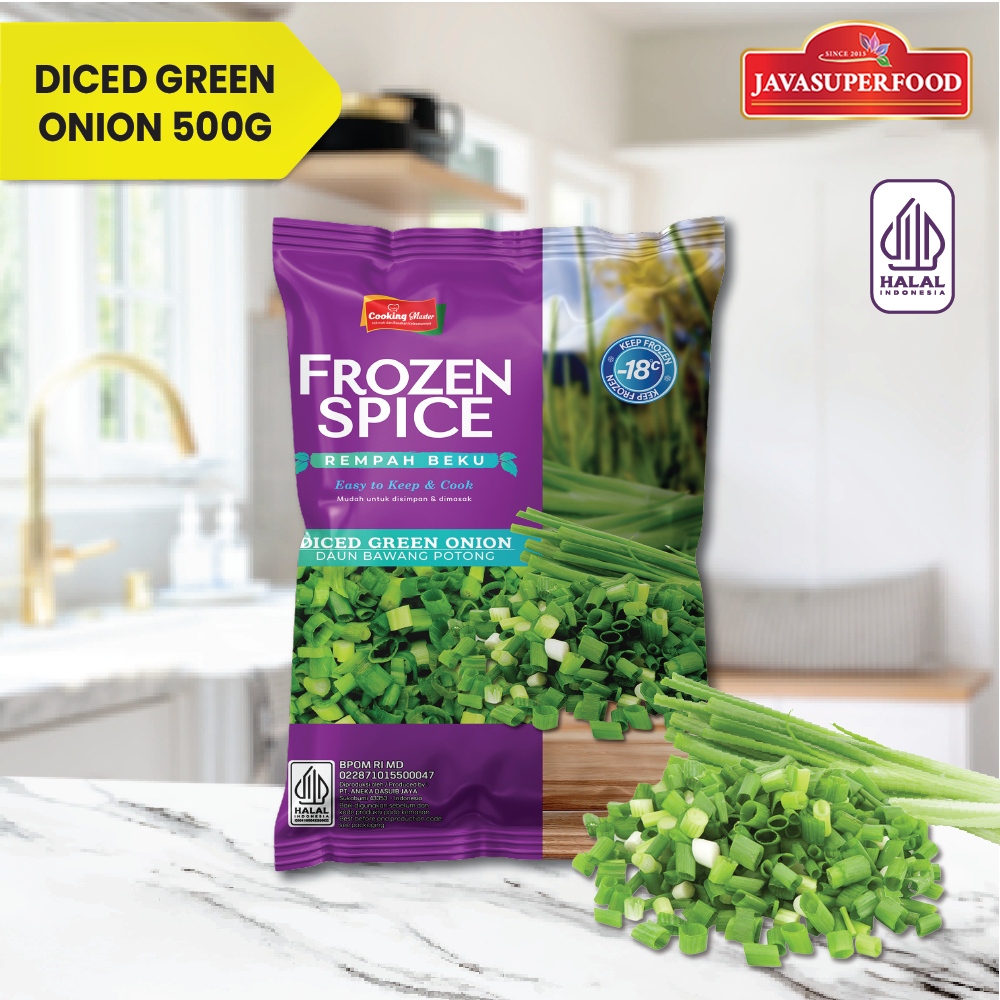 

Diced green onion / Daun Bawang Potong / rempah beku / frozen spice / forzen vege 500gram