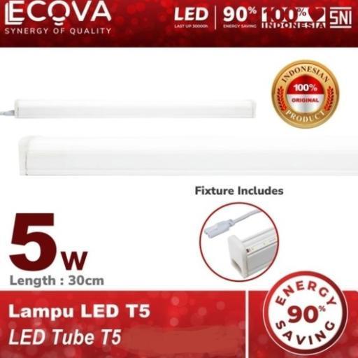 LAMPU LED T-5 ECOVA 5 WATT 30CM