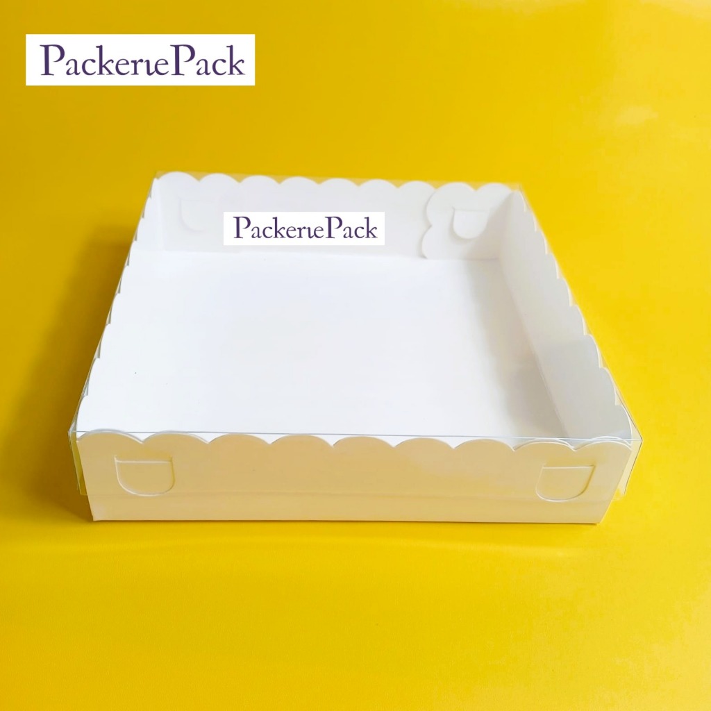 

Dus Kotak Kue Ivory Laminasi Putih Polos 20x20x5cm Laminasi Ivory Premium 20 x 20 x 5 Tutup Mika Full (10 Pcs)
