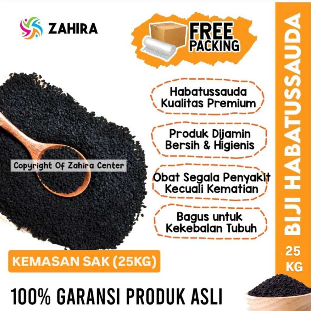 

ASLI Biji Jintan Hitam 25 KG Habbatussauda Kemasan Sak Karung Arab Rempah Herbal Kesehatan