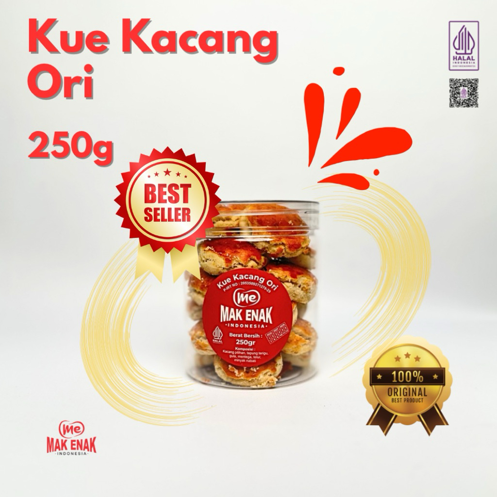 

KUE KACANG ORIGINAL MINI 250 GRAM | MAK ENAK INDONESIA