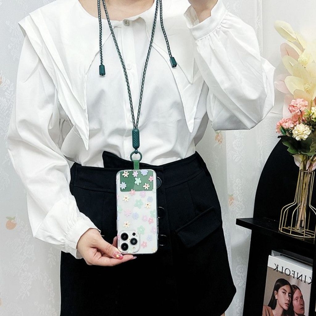 

TALI Panjang LANYARD FULL COLOR WARNA Handphone Tali Gantungan Hp Bisa di Atur panjang Pendek