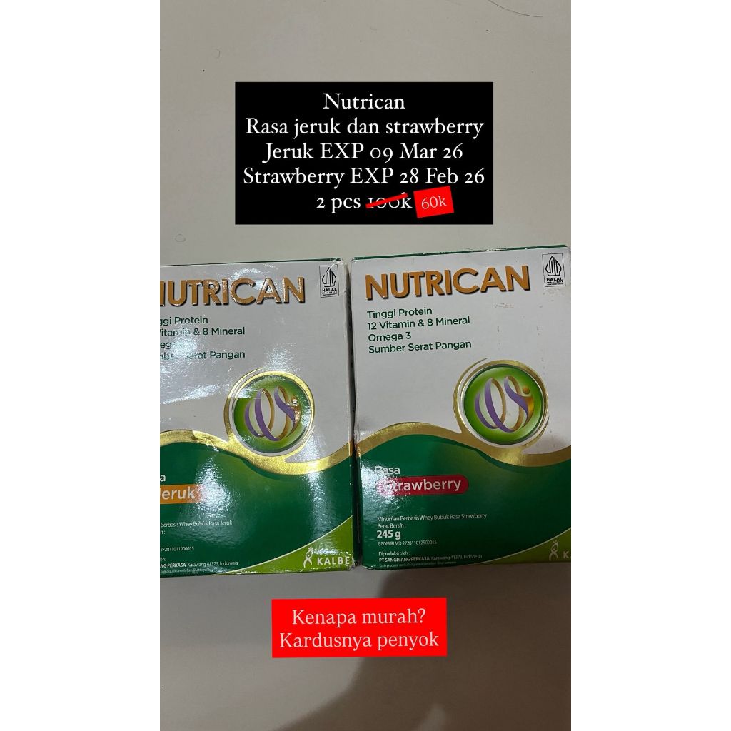 

Susu Nutrican 245g Rasa Pisang dan Strawberry - Susu Khusus Kanker