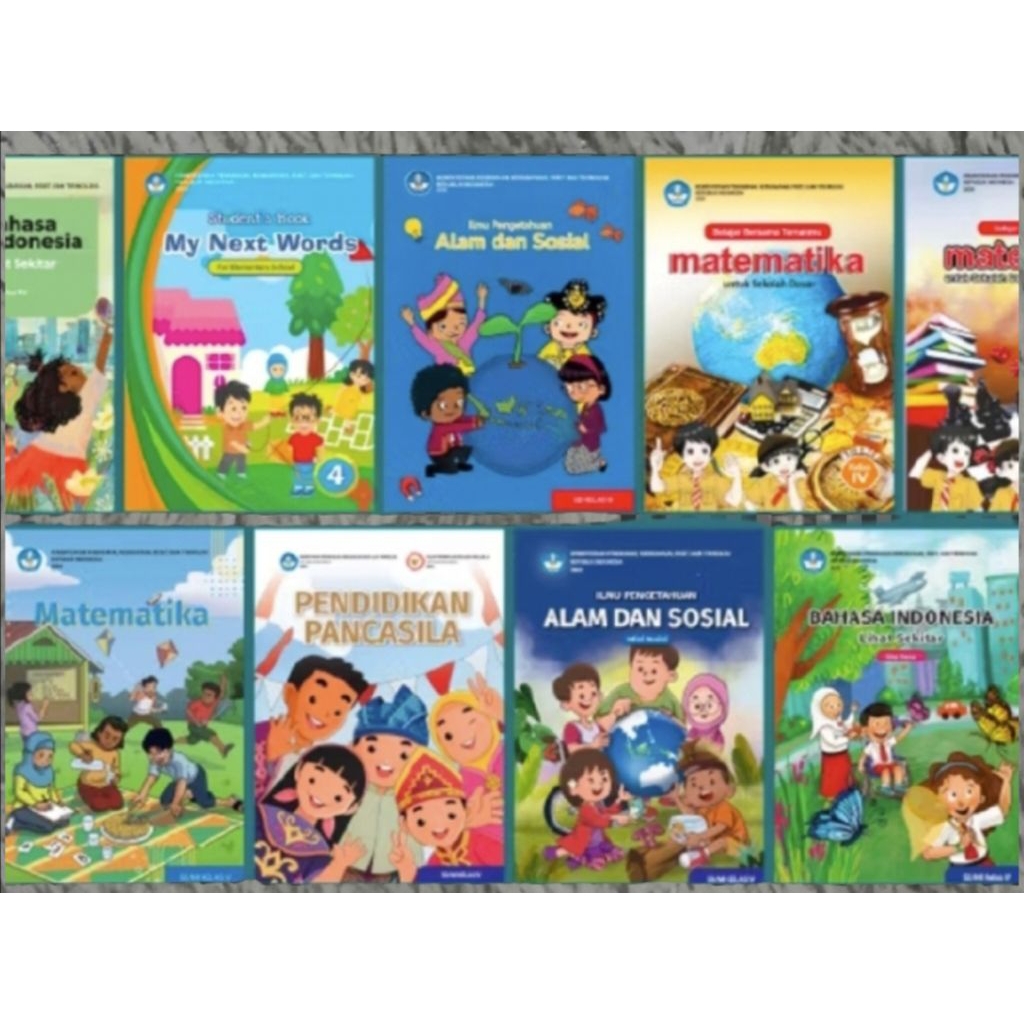 Buku Paket Sekolah Dasar Kelas 4 Kurikulum Merdeka – Bahasa Indonesia, Matematika, PPKn, IPA IPS, Ba