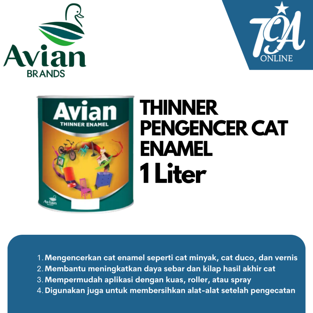 AVIAN Thinner Enamel / Pengencer Cat Enamel 1 Liter