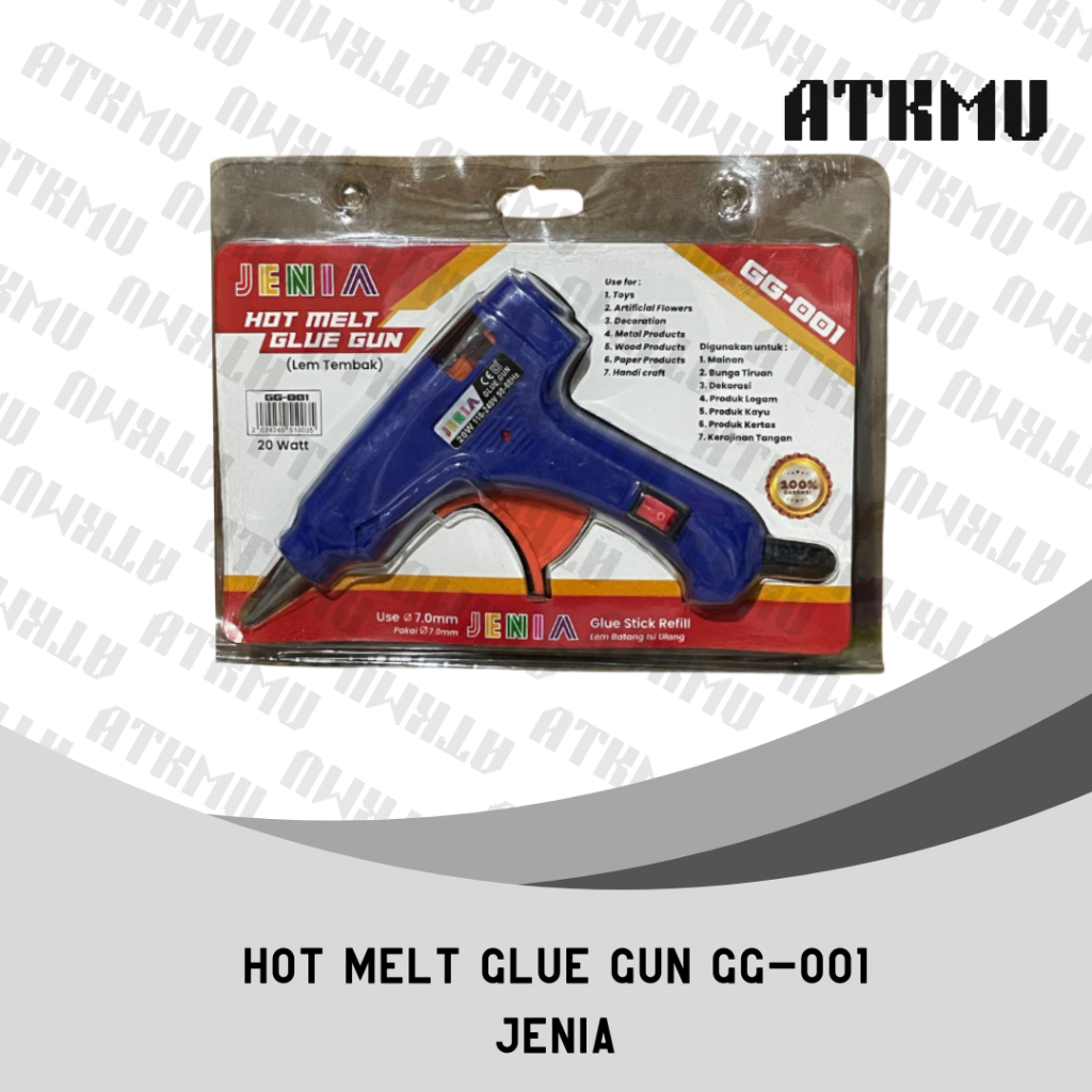 

Jenia Hot Melt Glue Gun / Lem Tembak / GG-001 20 Watt