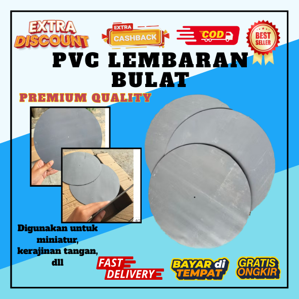 5 pcs PVC Lembaran Paralon Bulat  Diameter 1.67mm Tebal