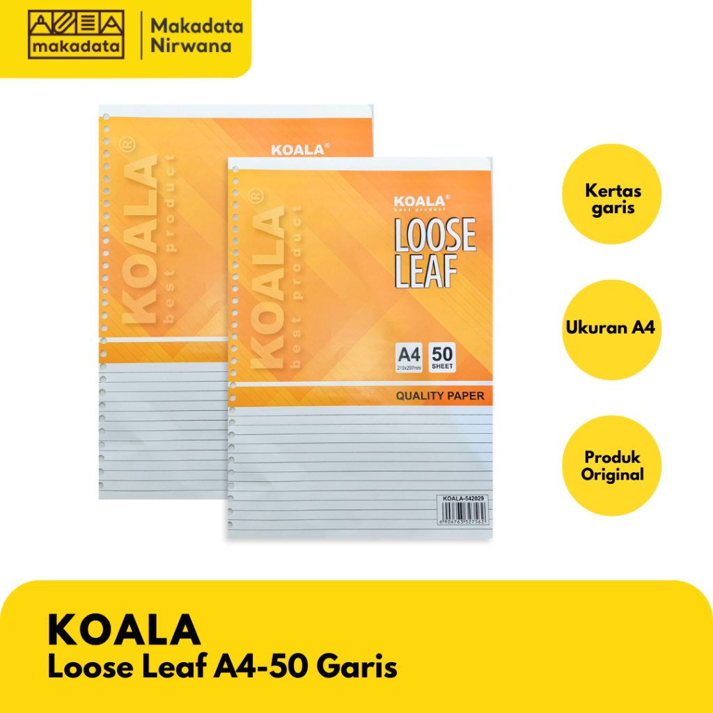 

LOOSE LEAF KOALA A4-50 GARIS (1 PAK) MURAH