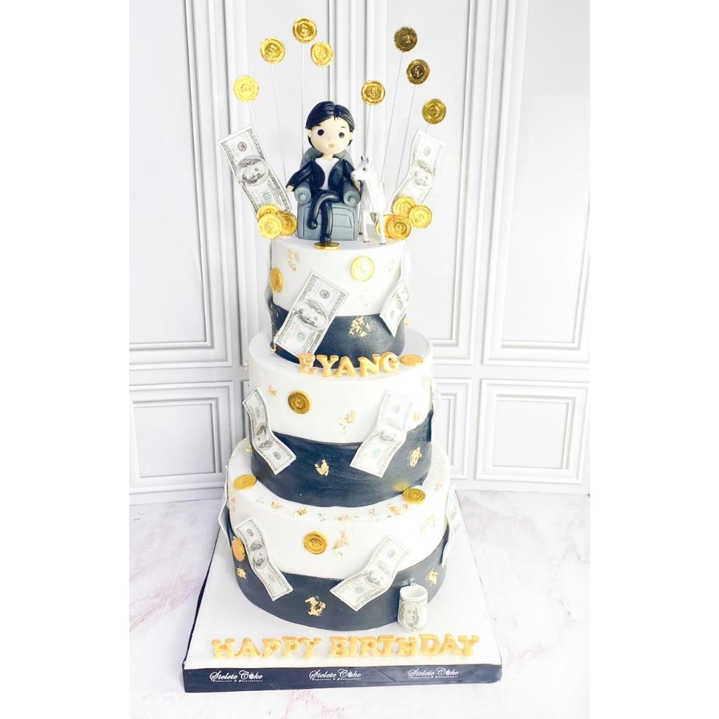 

Kue Ulang Tahun/Birthday Cake/Kue Ultah tema Dollar/Kue 3 tier/Kue Birthday Jakarta