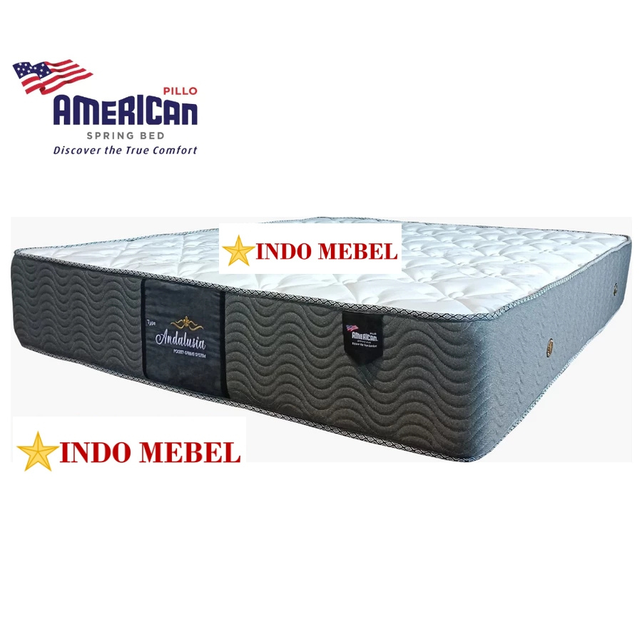 Kasur Springbed American Pillo Andalusia Pocket Spring ( Matras ONLY ) Promo Murah Ready Makassar