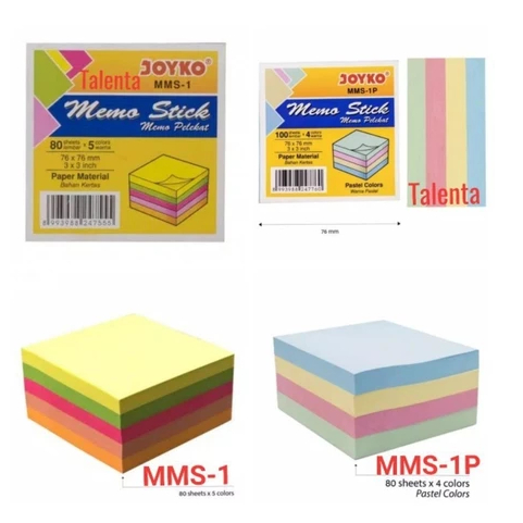 

Memo Stick Joyko 76 x 76 mm 5 Warna