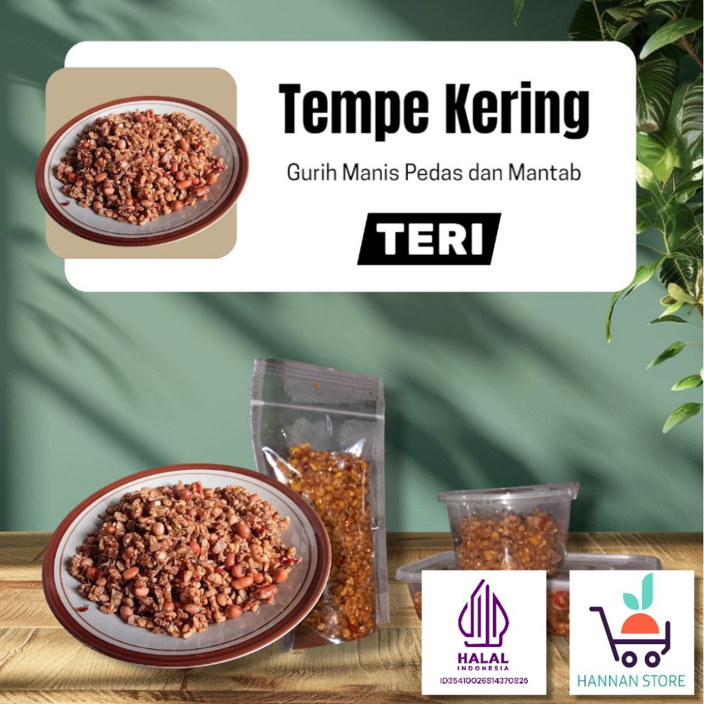 

Tempe kering + Teri