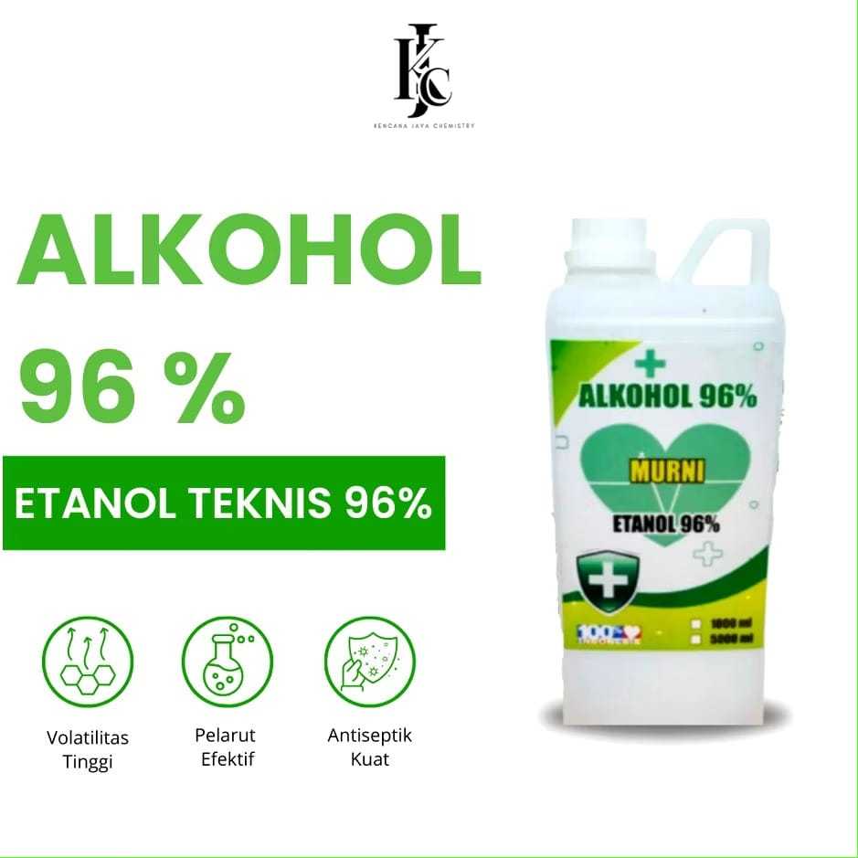Alkohol Murni 96%/Etanol Teknis 96% 1 liter