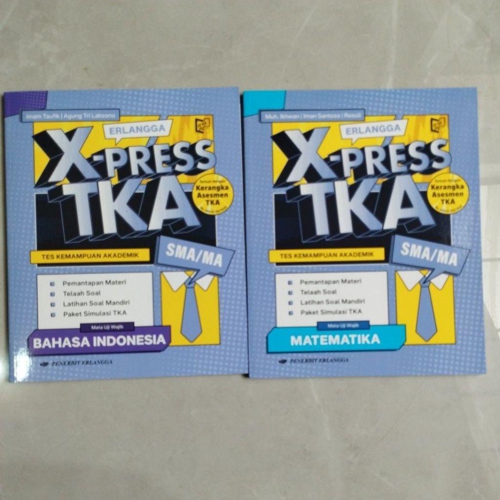 X-PRESS TKA SMA MATA UJI WAJIB BAHASA INGGRIS, BAHASA INDONESIA, MATEMATIKA ERLANGGA TH 2025/2026